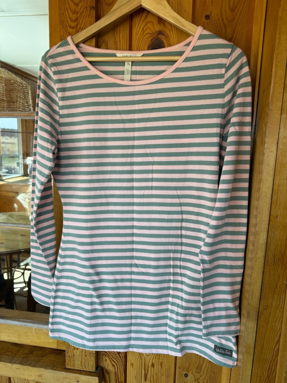 Matilda Jane Pink and Sage Stripe Tee